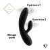 Гибкий вибратор кролик с двумя моторами FeelzToys Lea Rabbit Vibrator Black - Фото №6