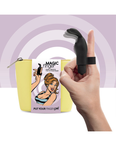 Вібратор на палець FeelzToys Magic Finger Vibrator Black - Фото №1