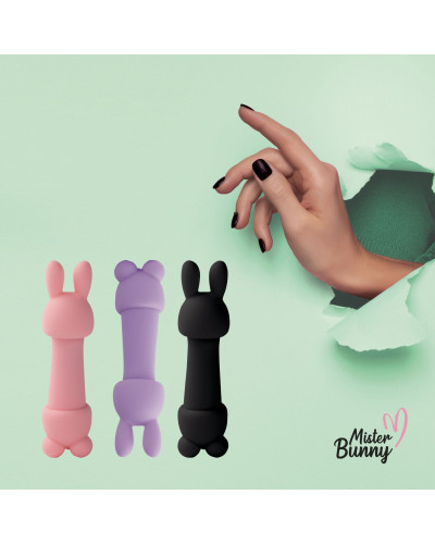 Мини-вибратор FeelzToys Mister Bunny Pink с двумя насадками - Фото №6