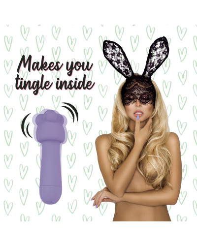 Мінівібратор FeelzToys Magic Bunny Purple з двома насадками - Фото №3