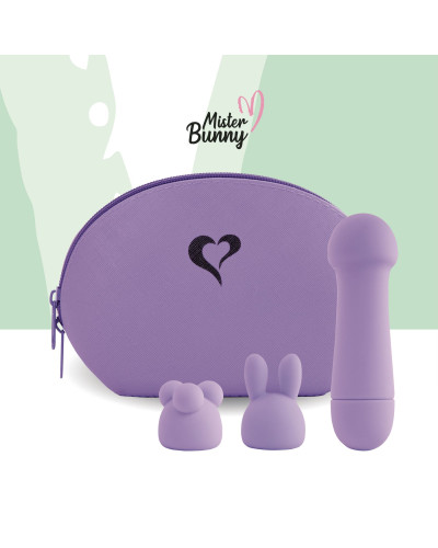 Мінівібратор FeelzToys Magic Bunny Purple з двома насадками - Фото №4