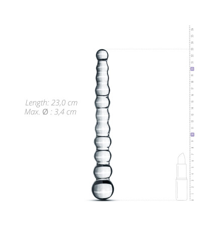 Стеклянный дилдо в виде бусин Gildo Glass Dildo No. 20 - Фото №4