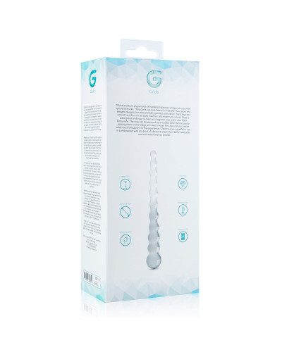 Стеклянный дилдо в виде бусин Gildo Glass Dildo No. 20 - Фото №6