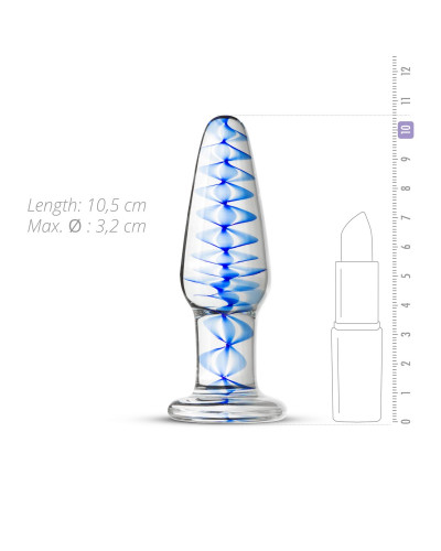 Стеклянная анальная пробка с внутренней спиралью Gildo Glass Buttplug No. 23 - Фото №3