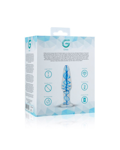 Стеклянная анальная пробка с внутренней спиралью Gildo Glass Buttplug No. 23 - Фото №5