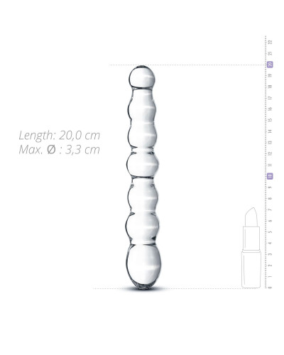 Стеклянный дилдо в виде бусин Gildo Glass Dildo No. 19 - Фото №4