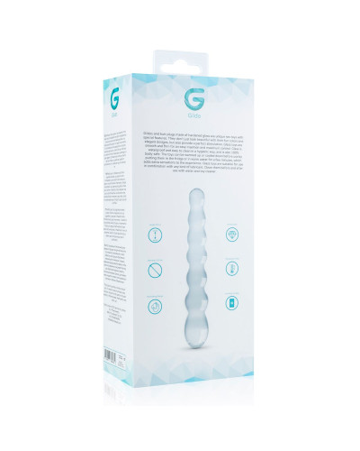 Стеклянный дилдо в виде бусин Gildo Glass Dildo No. 19 - Фото №6