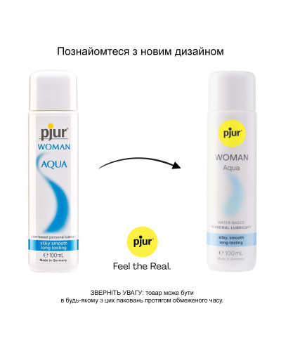 Лубрикант на водній основі pjur Woman Aqua 100 мл для інтенсивного ковзання, зволоження та догляд - Фото №3