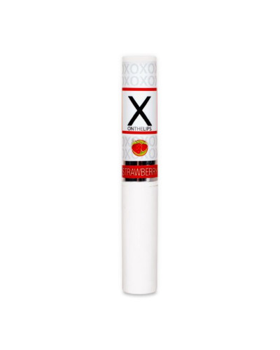 Стимулирующий бальзам для губ унисекс Sensuva - X on the Lips Strawberry с феромонами, клубника - Фото №3