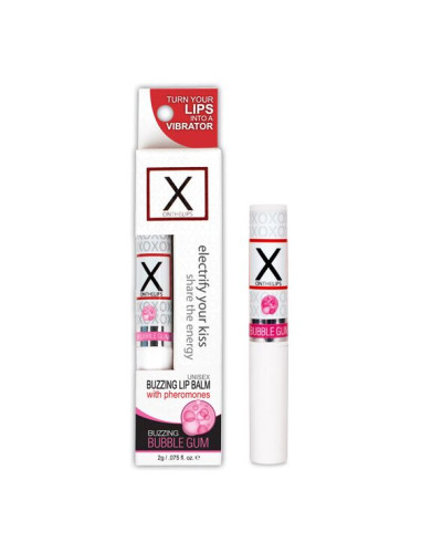 Стимулювальний бальзам для губ унісекс Sensuva - X on the Lips Bubble Gum з феромонами, жуйка - Фото №1