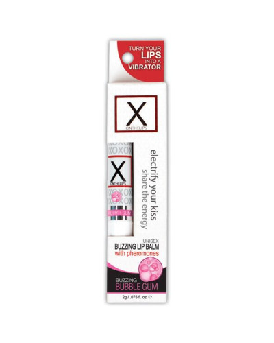 Стимулювальний бальзам для губ унісекс Sensuva - X on the Lips Bubble Gum з феромонами, жуйка - Фото №2