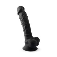 Фалоімітатор SilexD Vetus Black (MODEL 1 size 8in), двошаровий, силікон + Silexpan, діаметр 4,2см