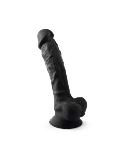 Фаллоимитатор SilexD Vetus Black (MODEL 1 size 8in), двухслойный, силикон+Silexpan, диаметр 4,2см - Фото №1