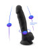 Фаллоимитатор SilexD Vetus Black (MODEL 1 size 8in), двухслойный, силикон+Silexpan, диаметр 4,2см - Фото №6