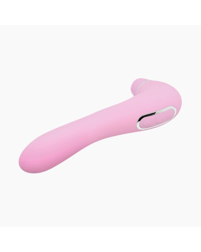 Вібратор і вакуумний стимулятор Alive Midnight Quiver Pink - іграшка 2 в 1 - Фото №3