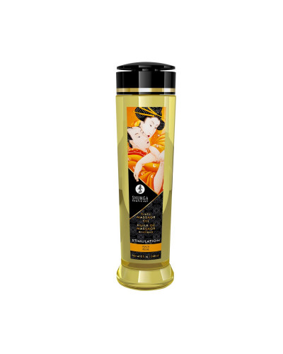 Масажна олія Shunga Stimulation – Peach (240 мл) натуральна зволожувальна - Фото №1