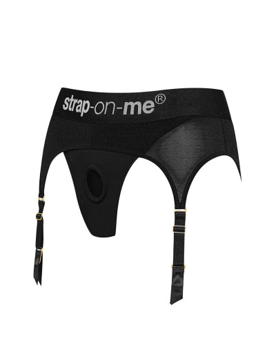 Труси для страпону з підв'обов'язками для панчіх Strap-On-Me REBEL HARNESS - M - Фото №2