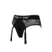 Кружевные трусы для страпона с подвязками для чулок Strap-On-Me DIVA HARNESS - M - Фото №2
