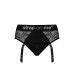 Кружевные трусы для страпона с подвязками для чулок Strap-On-Me DIVA HARNESS - M - Фото №3