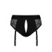 Кружевные трусы для страпона с подвязками для чулок Strap-On-Me DIVA HARNESS - M - Фото №4
