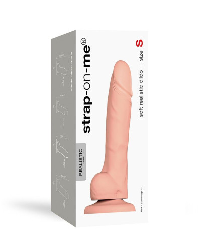 Реалистичный фаллоимитатор Strap-On-Me SOFT REALISTIC DILDO Vanilla - Size S - Фото №3