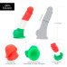 Цветной фаллоимитатор ADDICTION - LEONARDO - 7" - 3 COLOURS, 17,8 см, силикон - Фото №4