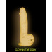 Фалоімітатор, що світиться у темряві, ADDICTION - BRANDON - 7.5 "- PINK G.I.D. / W PB, 19 см, силіко - Фото №4