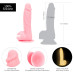 Фалоімітатор, що світиться у темряві, ADDICTION - BRANDON - 7.5 "- PINK G.I.D. / W PB, 19 см, силіко - Фото №5