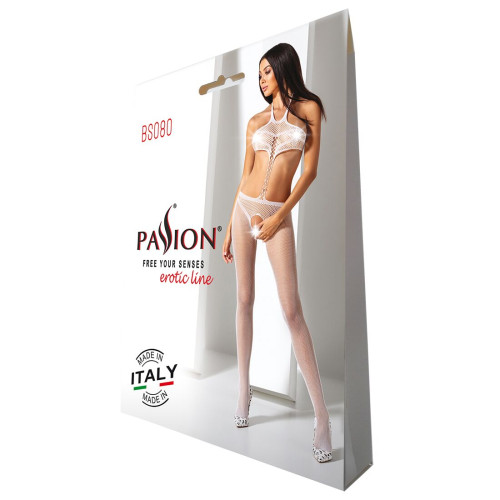 Открытый бодистокинг Passion BS080 white