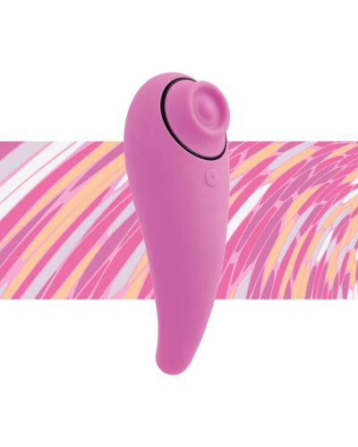 Пульсатор для клітора плюс вібратор FeelzToys - FemmeGasm Tapping & Tickling Vibrator Pink - Фото №1