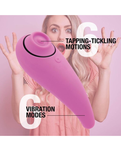 Пульсатор для клітора плюс вібратор FeelzToys - FemmeGasm Tapping & Tickling Vibrator Pink - Фото №4