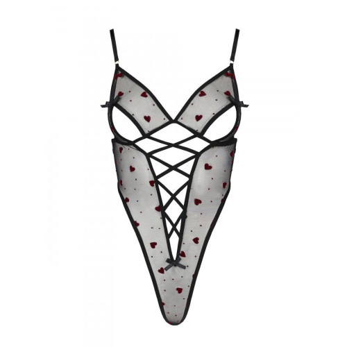 Эротическое боди с рисунком Passion LOVELIA BODY L/XL, black