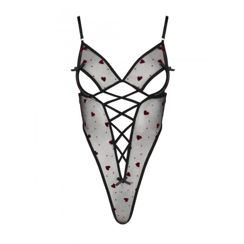 Эротическое боди с рисунком Passion LOVELIA BODY S/M, black