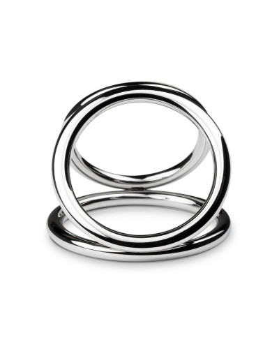 Потрійне ерекційне кільце Sinner Gear Unbendable – Triad Chamber Metal Cock and Ball Ring – Large - Фото №3