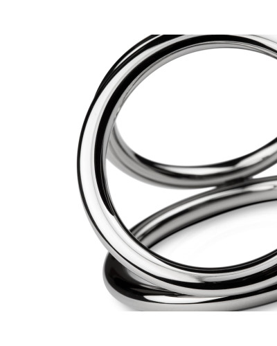 Потрійне ерекційне кільце Sinner Gear Unbendable – Triad Chamber Metal Cock and Ball Ring – Large - Фото №4