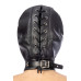 Капюшон для БДСМ зі знімною маскою Fetish Tentation BDSM hood in leatherette with removable mask - Фото №2