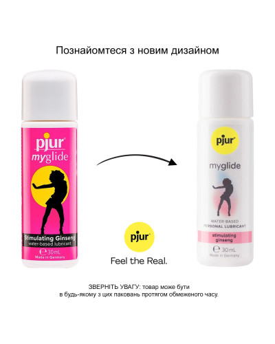 Збуджувальна змазка на водній основі pjur my glide 30 мл, з женьшенем, зігріває - Фото №3