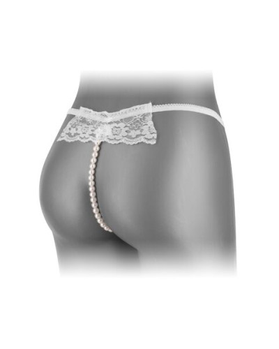 Трусики-стринги с жемчужной ниткой Fashion Secret KATIA White - Фото №2