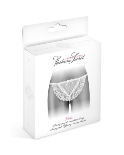 Трусики-стринги с жемчужной ниткой Fashion Secret KATIA White - Фото №3