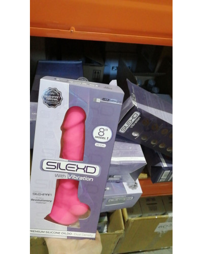 Фалоімітатор з вібрацією SilexD Vetus Vibro Pink (MODEL 1 size 8in) (м'ята упаковка!!!) - Фото №2