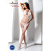 Бодистокинг с имитацией чулок Passion BS079 white - Фото №2