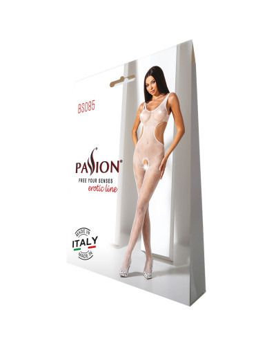 Еротичний бодістокінг з малюнком Passion BS085 white - Фото №5