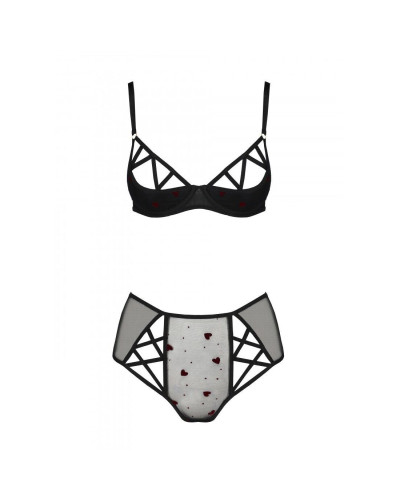 Еротичний комплект з малюнком Passion LOVELIA BIKINI S/M, black - Фото №3