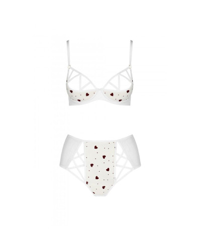 Эротический комплект с рисунком Passion LOVELIA BIKINI L/XL, white - Фото №3