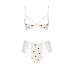 Эротический комплект с рисунком Passion LOVELIA BIKINI L/XL, white - Фото №3