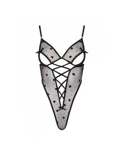 Эротическое боди с рисунком Passion LOVELIA BODY L/XL, black - Фото №5