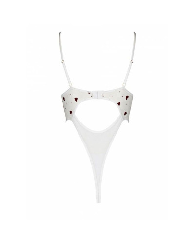 Эротическое боди с рисунком Passion LOVELIA BODY S/M, white - Фото №6