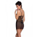Сорочка с вырезами на груди, стринги Passion LOVELIA CHEMISE S/M, black - Фото №2