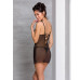 Сорочка с вырезами на груди, стринги Passion LOVELIA CHEMISE S/M, black - Фото №4