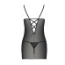 Сорочка с вырезами на груди, стринги Passion LOVELIA CHEMISE S/M, black - Фото №6